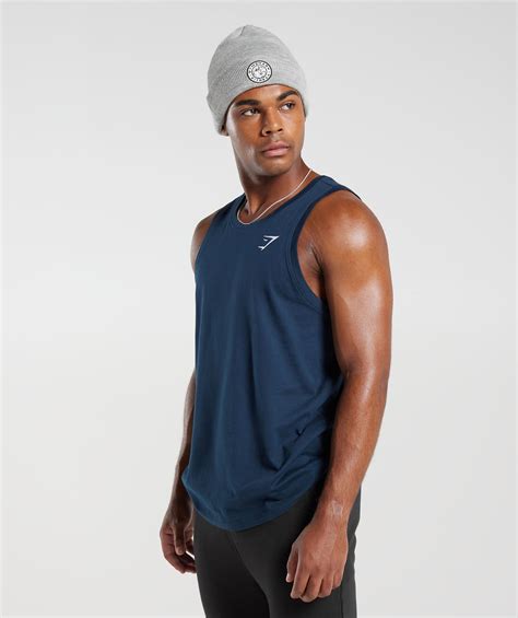 Gymshark Crest Tank Navy Gymshark