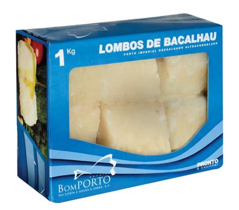 Lombo De Bacalhau Congelado Gadus Morhua Dessalgado Bom Porto Caixa Kg