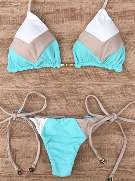 Sexy Bikini Multicolor Swimsuit Women Swimwear Push Up Ribbed