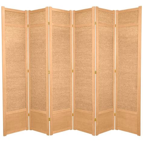 Ft Natural Panel Room Divider Jute Nat P The Home Depot