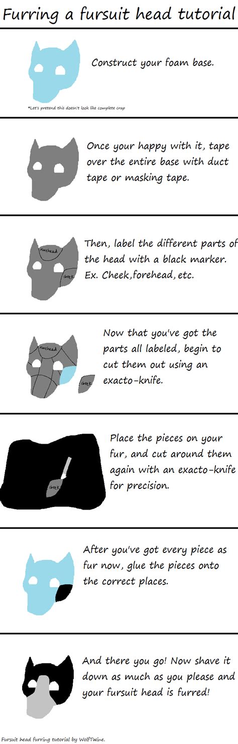 Furring a fursuit head - Simple Tutorial by WolfTwine.deviantart.com on @deviantART Fursuit Yiff ...