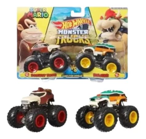 Pack Monster Trucks Donkey Kong Vs Bowser Hot Wheels Fyj Frete Gr Tis