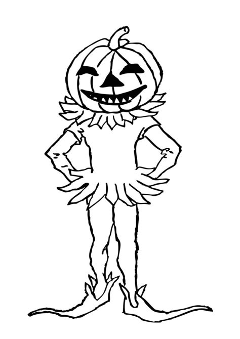 Pumpkin Head Coloring Pages