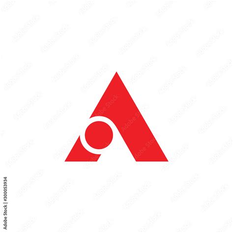 Letter A Triangle Arrow Curve Dot Geometric Logo Vector Stock Vector