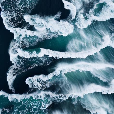 Vista A Rea Del Oc Ano Con Olas Vista De P Jaro Del Mar Turquesa Foto