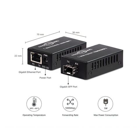 Gigabit Fiber Ethernet Media Conversion Kit With 100m Pre Made Fiber