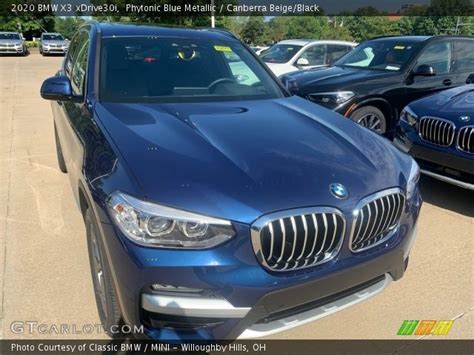 Phytonic Blue Metallic 2020 Bmw X3 Xdrive30i Canberra Beige Black Interior