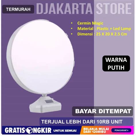 Putih Voraca Cermin Magic Dengan Photo Frame Material Plastic Led