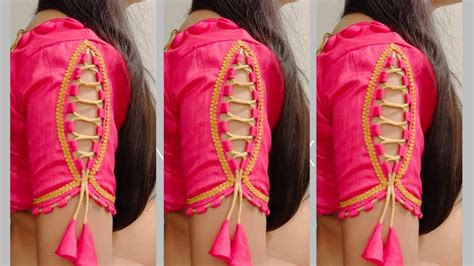 Blouse Sleeves Design Cutting And Stitching Baju Ki Design Asteen