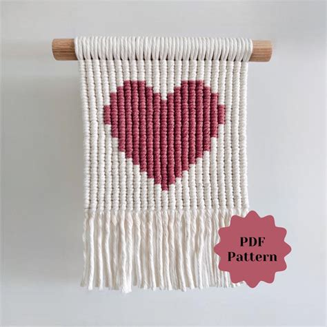 Heart Macrame Wall Hanging Tutorial - Etsy