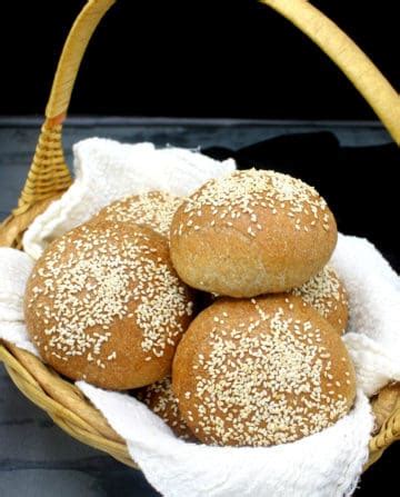 Whole Wheat Burger Buns - Holy Cow Vegan