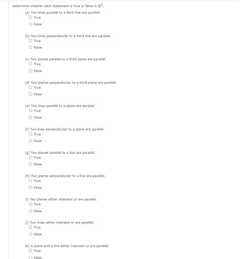 Solved Determine Whether Each Statement Is True Or False In