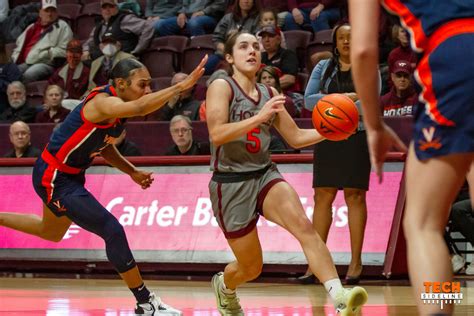 No 9 Virginia Tech Womens Basketball Fends Off Virginia 74 66