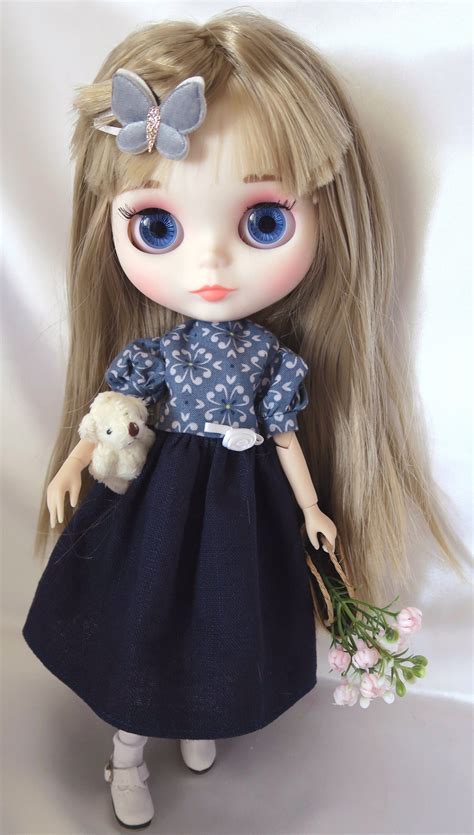 NEW Cute Doll Fabric Blythe Blonde Hair Naked To Modify Or With Clothes