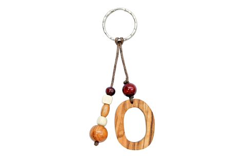 Olive Wood Keychain O Olive Tree Handmade Olive Wood