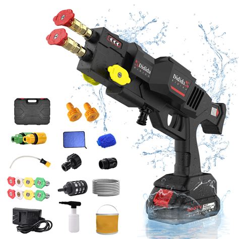 Cordless Pressure Washer, Max 950 PSI Cordless Power Washer, Dual Nozzle Portable Pressure ...