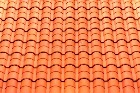 Pattern Detail Of Orange Ceramic Roof Tiles Stock Image Image Of