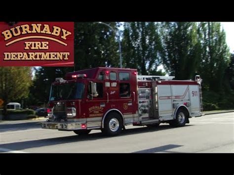 Burnaby Fire Department Engine Responding Youtube