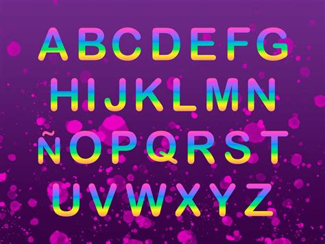 Rainbow Alphabet PNG Letters Clip Art - Etsy