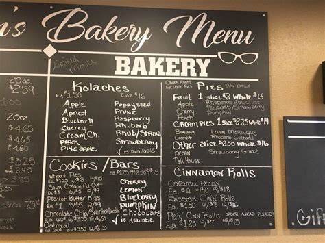 Menu At My Moms Bakery Llc Ely