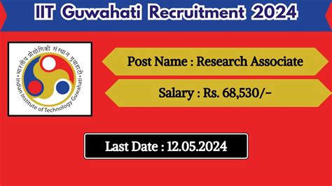 IIT Guwahati Recruitment 2024 New Opportunity Out Check Post