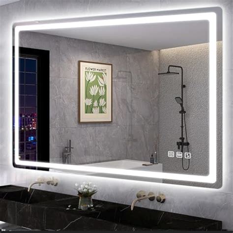 Sbagno 1000 X 700 Mm Led Illuminated Bathroom Bluetooth Mirror Ip44 Rated Rectangular Backlit