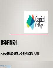 Bsbfin Base Ppt Pdf Bsbfin Manage Budgets And Financial