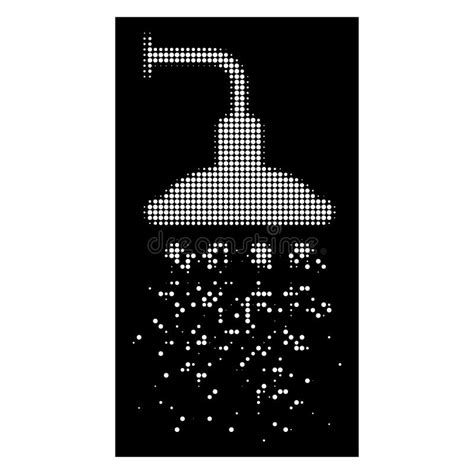 Icono De Semitono Descompuesto Brillante De La Ducha Del Pixel