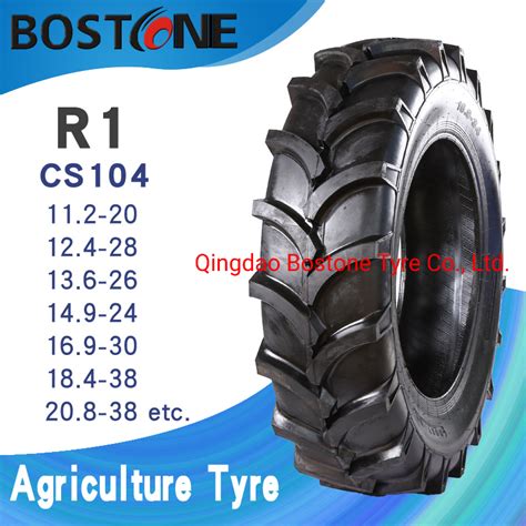 Bostone Best Quality Bias Paddy Field Agricultural Tractor Tire 169 28