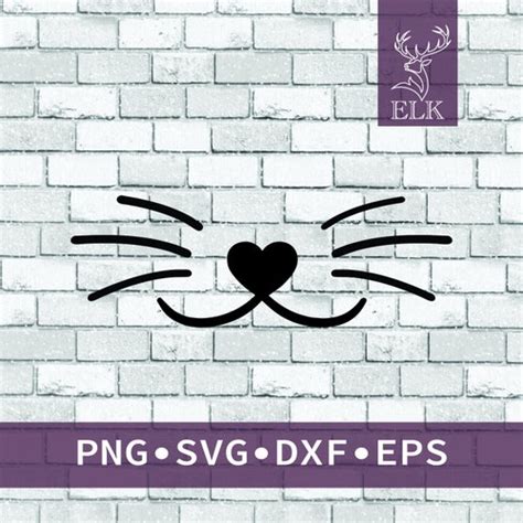 Cat Face Svg Dxf Eps Vector Files For Silhouette Cricut Etsy Ireland