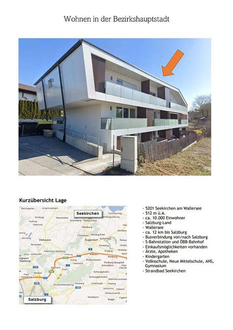 Leben in der Bezirkshauptstadt 49 m² 305 000 5201 Seekirchen am