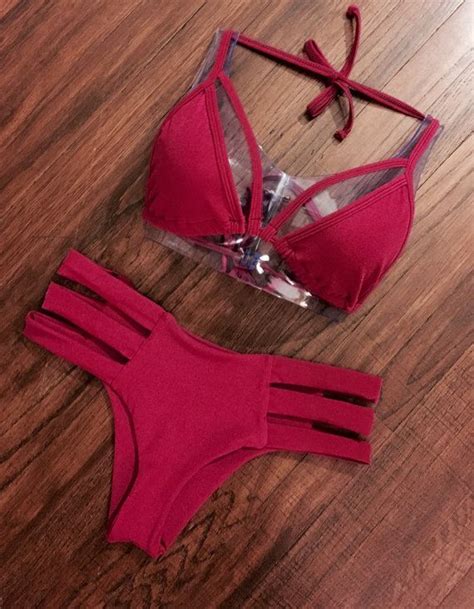 Cheeky Mid Rise Strappy Bikini By Priyaswimwear On Etsy Cut Out Swimsuits Plus Size Swimsuits