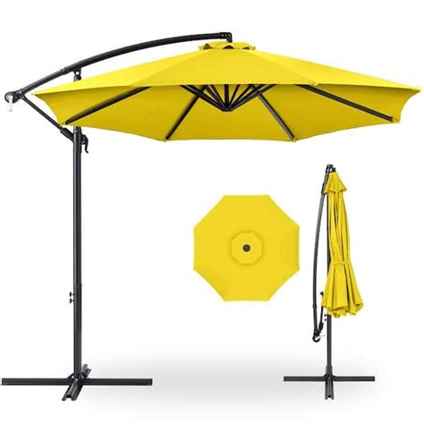 Best Choice Products 10 Ft Aluminum Offset Round Cantilever Patio Umbrella With Easy Tilt