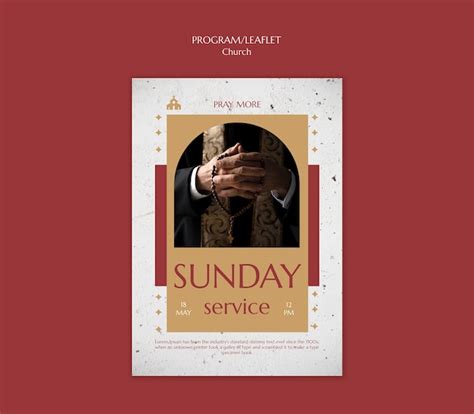 Free Psd Church Service Leaflet Template