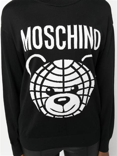 Moschino Teddy Bear Intarsia Knit Jumper Farfetch