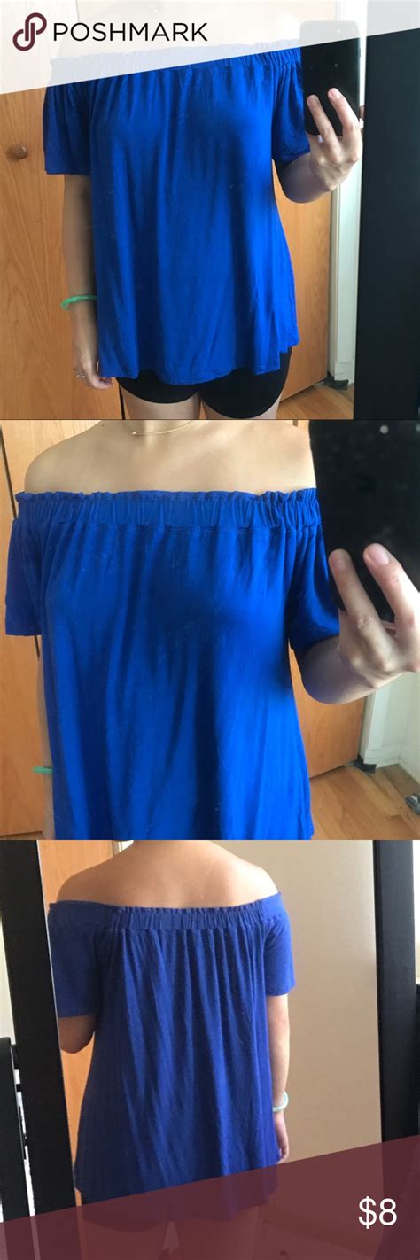 Off Shoulder Top Off Shoulder Tops Royal Blue Color Tops