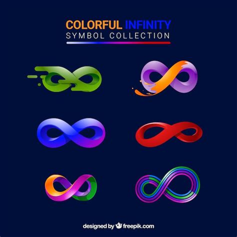 Premium Vector Infinity Symbol Collection With Colors