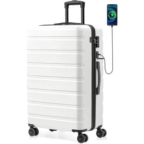 Valise Trolley Cabine Pc Abs Avec Usb Et Serrure Tsa Trolley Rigide