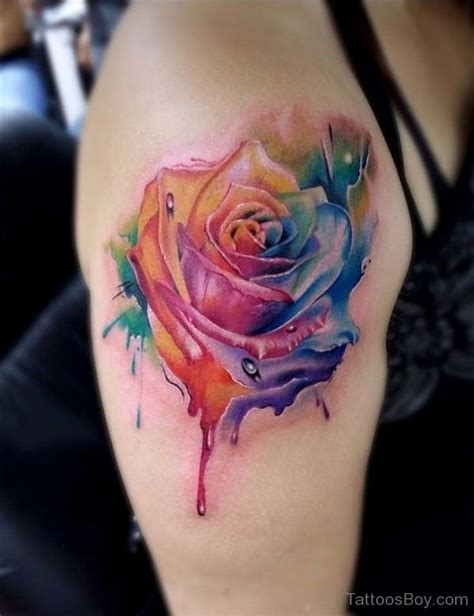 Colored Rose Tattoo Tattoo Designs Tattoo Pictures