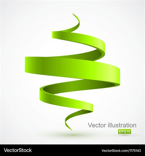 Green spiral 3d Royalty Free Vector Image - VectorStock