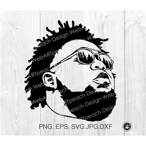 Rod Wave SVG PNG Rod Wave Silhouette Rapper Rod Wave Face S Inspire