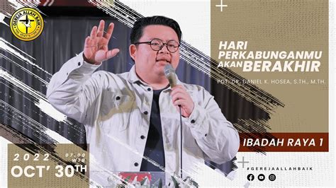 Hari Perkabunganmu Akan Berakhir Pdt Dr Daniel Kristiawan Hosea