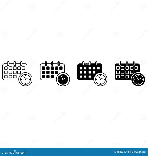 Time Management Icon Vector Set Deadline Illustration Sign Collection Timeline Symbol Or Logo