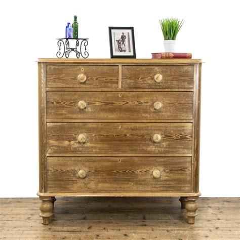 Victorian Antique Pitch Pine Chest Of Drawers M 3827 Penderyn Antiques