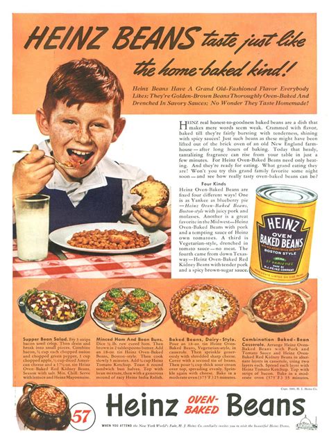 1940 Ad For Heinz Baked Beans R Vintageads