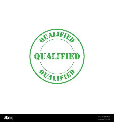 Scratched Textured Qualified Stamp Seal Vector Image Qualified Grunge