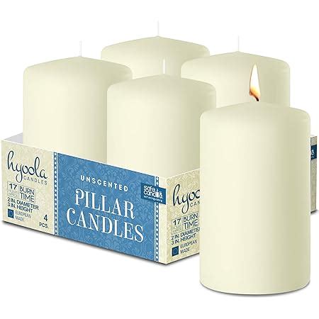 Amazon Bolsius Count X Inch Ivory Pillar Candles Hours