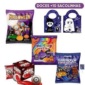 Kit Sacolinha Surpresa 5 Doces 50 Kits Seleção Mercadoce