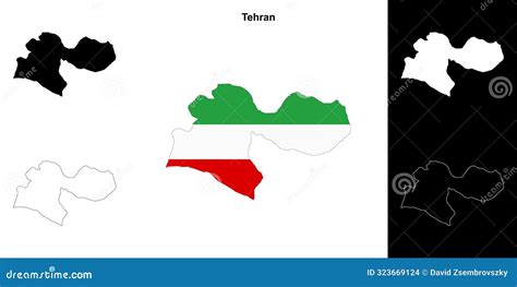 Tehran Outline Map Vector Illustration CartoonDealer 323669124