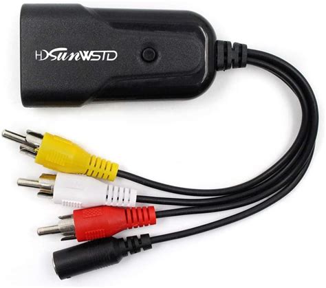 Adaptador HDMI para AV Mini Conversor de Vídeo HD HDMI para RCA AV CVSB